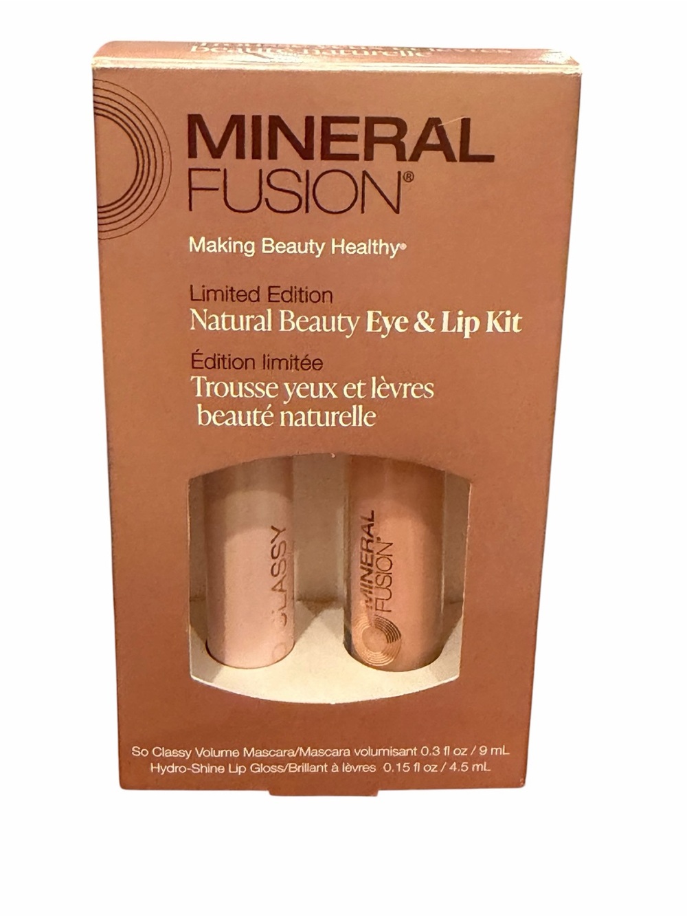 Mineral‎ Fusion Lip and Eye Kit Limited Edition Mascara Lip Gloss NEW No Paraben